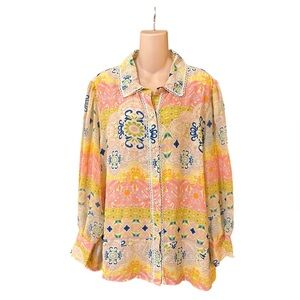 Cynthia Rowley Long Sleeve Blouse NWT